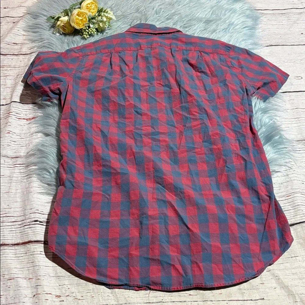 J. Crew Light Weight Red and Blue Plaid Cotton Shirt sz XS